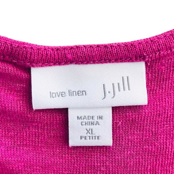 J. JILL Women's Pink Love Linen Mixed Media Top - Picture 4 of 6